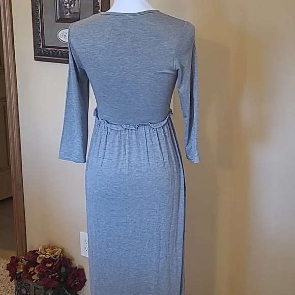 Bellamie NWOT Maxie Dress Size Small Gray Long - Picture 4 of 7